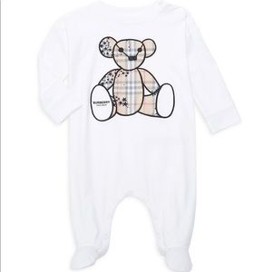 Baby's Bear Embroidered Footie